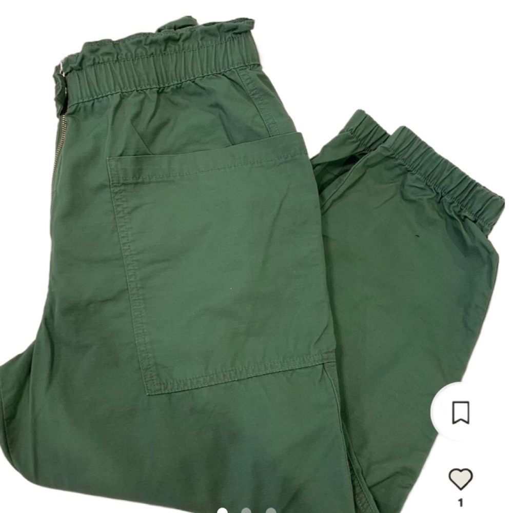 Gap pants 12 Petite army elastic comfy cotton joggers